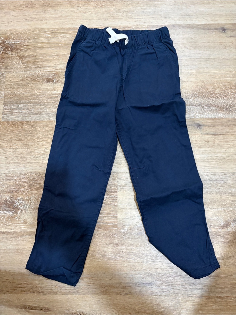 Kids Navy Elastic Waist Drawstring Pants